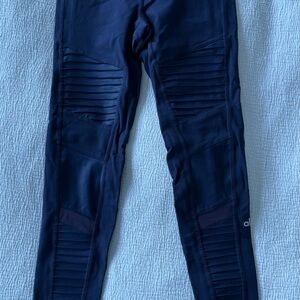 Women’s Alo Moto Navy Blue Leggings